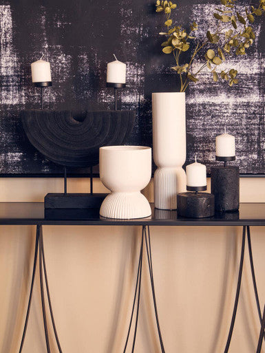 White Tapered Round Planter