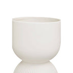 White Tapered Round Planter