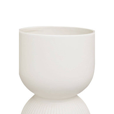 White Tapered Round Planter