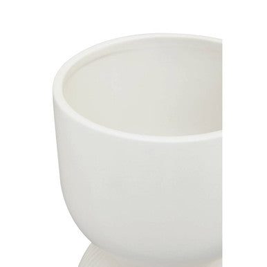 White Tapered Round Planter