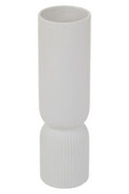Cylindrical White Vase