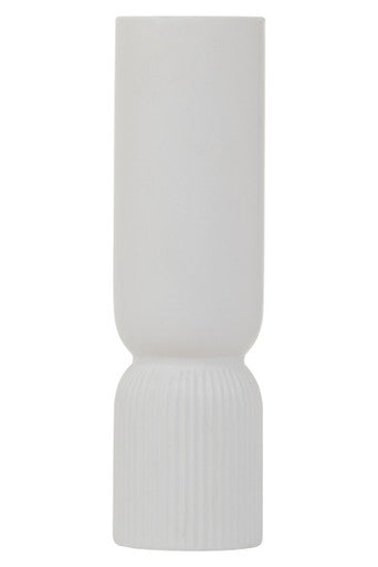 Cylindrical White Vase