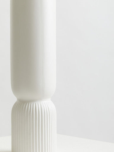 Cylindrical White Vase