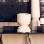 Cylindrical White Vase