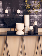 Cylindrical White Vase