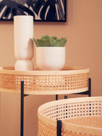 Cylindrical White Vase