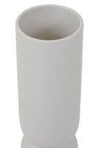 Cylindrical White Vase