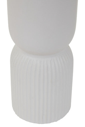 Cylindrical White Vase
