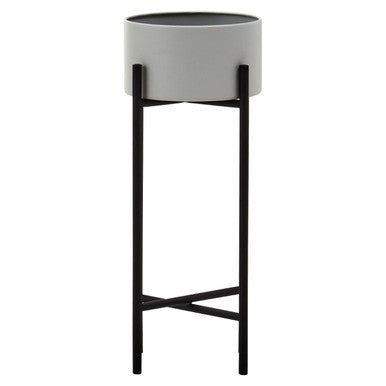 Small Grey and Black Floor Standing Planter
