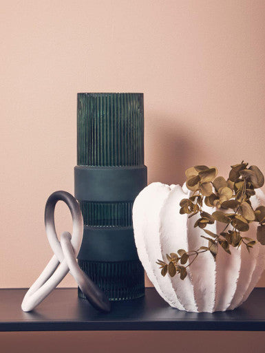 White Textured Vase