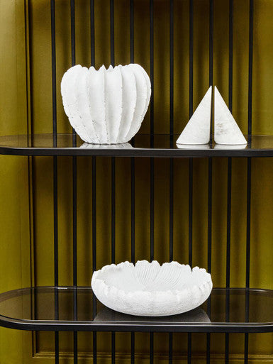 White Textured Vase