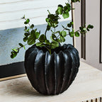 Black Textured Vase