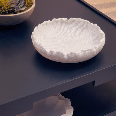 White Textured Bowl