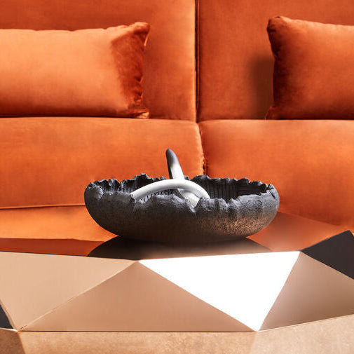 Black Textured Bowl