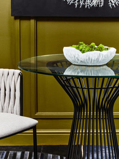 Curved Textured White Bowl