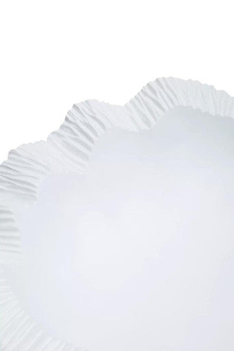 Curved Textured White Bowl