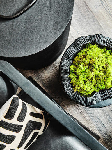 Curved Textured Black Bowl