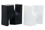 Set of Two Black and White Bookends