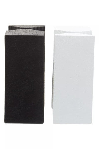 Set of Two Black and White Bookends