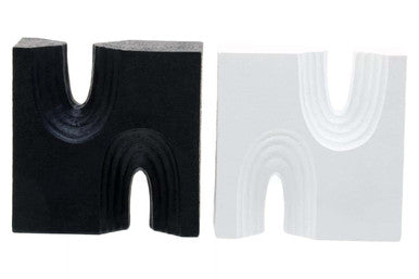 Set of Two Black and White Bookends