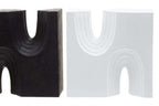 Set of Two Black and White Bookends