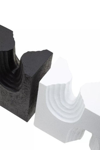 Set of Two Black and White Bookends