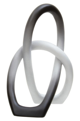 Ombre Black and White Knot Sculpture | Broc