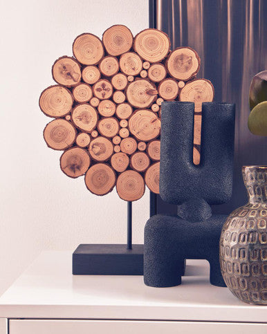 Small Black Sculptured Vase