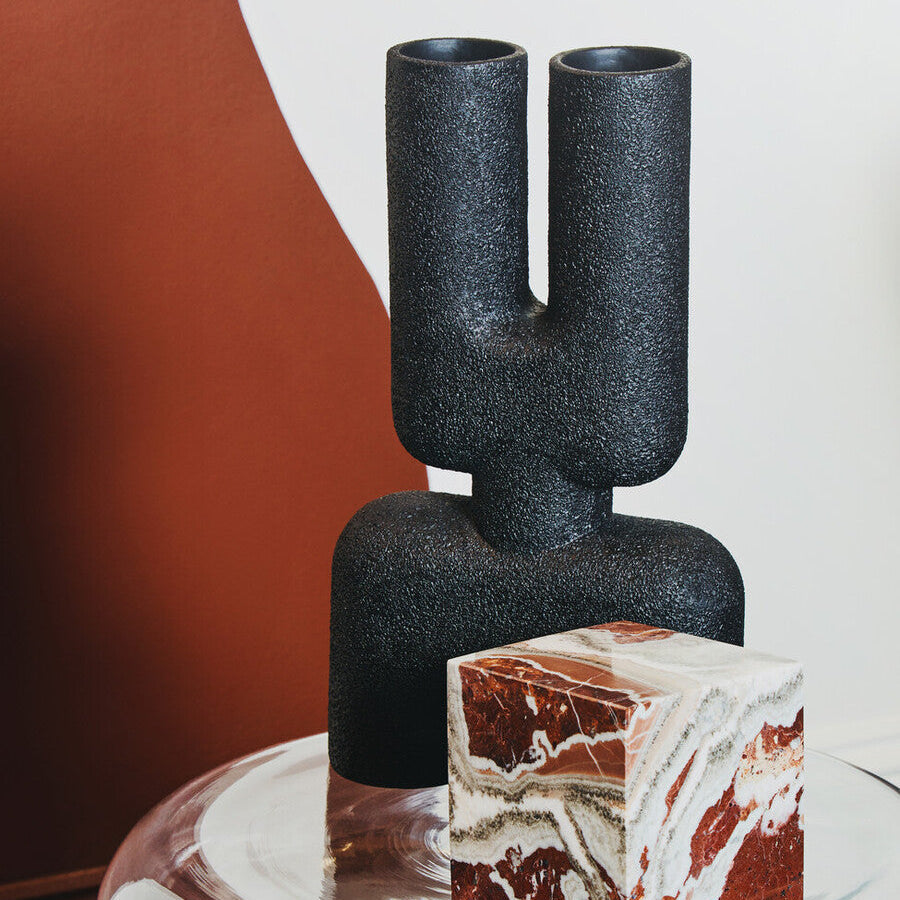 Small Black Sculptured Vase | Broc