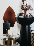 Large Black Sculptured Vase