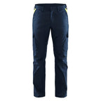 Blaklader 1444 Industry Stretch Trouser Dark Navy Blue/Hi-Vis Yellow