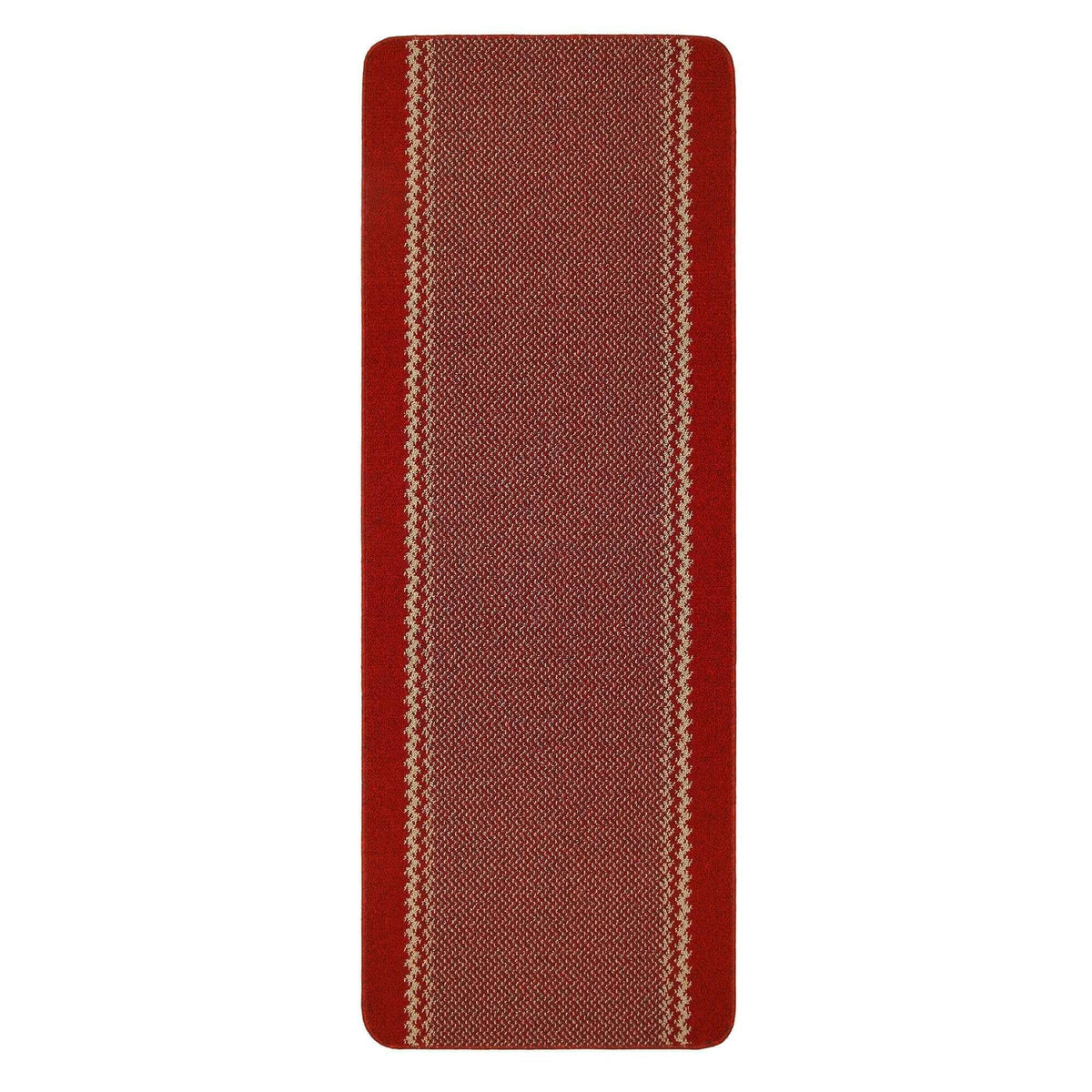 Washable Designer Bordered Red Rug 67X180 cm