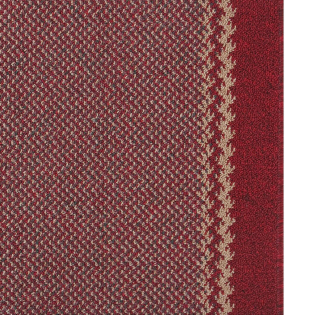 Washable Designer Bordered Red Rug