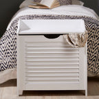White Wood Laundry Storage Cabinet