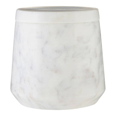 Off White Marble Cotton Jar