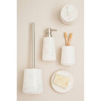 Off White Marble Cotton Jar