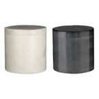Dark Grey Marble Effect Cotton Jar