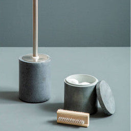 Dark Grey Marble Effect Cotton Jar
