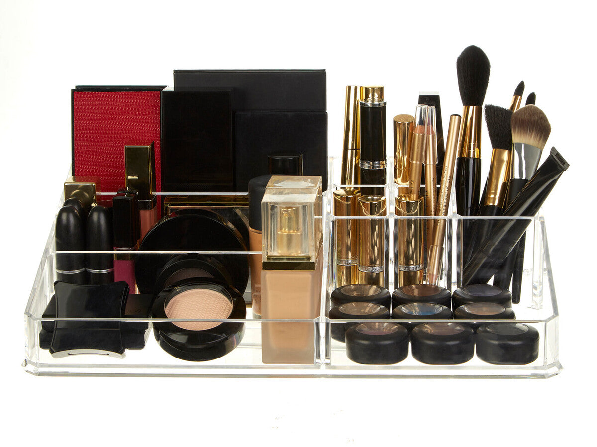 9 Compartment Cosmetics Clear Organiser