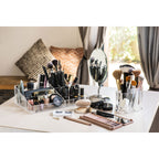 9 Compartment Cosmetics Clear Organiser