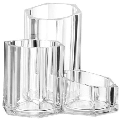 Clear 3 Compartment Cosmetics Organiser