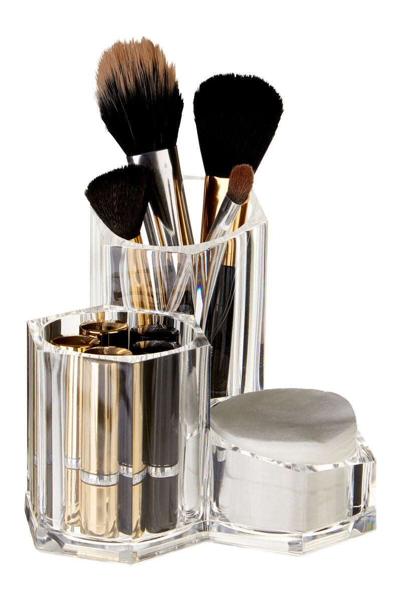 Clear 3 Compartment Cosmetics Organiser