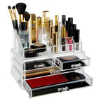16 Compartment Cosmetics Clear Organiser with Drawers