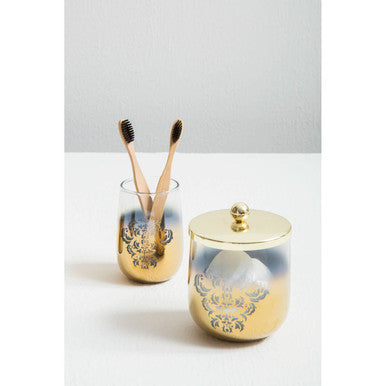 Gold Ombre Cotton Jar