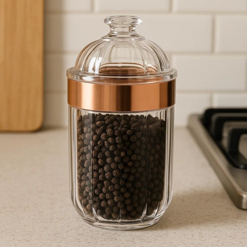 Medium Rose Gold Acrylic Storage Jar