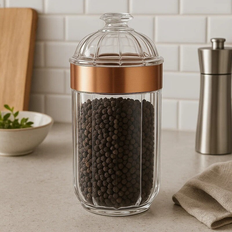 Large Rose Gold Acrylic Storage Jar