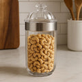 Large Silver Acrylic Storage Jar