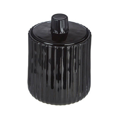 Black Glass Storage Jar
