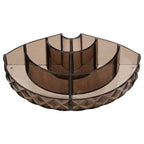 Semi Round Black Cosmetic Organiser