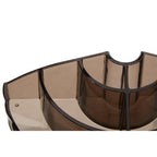 Semi Round Black Cosmetic Organiser